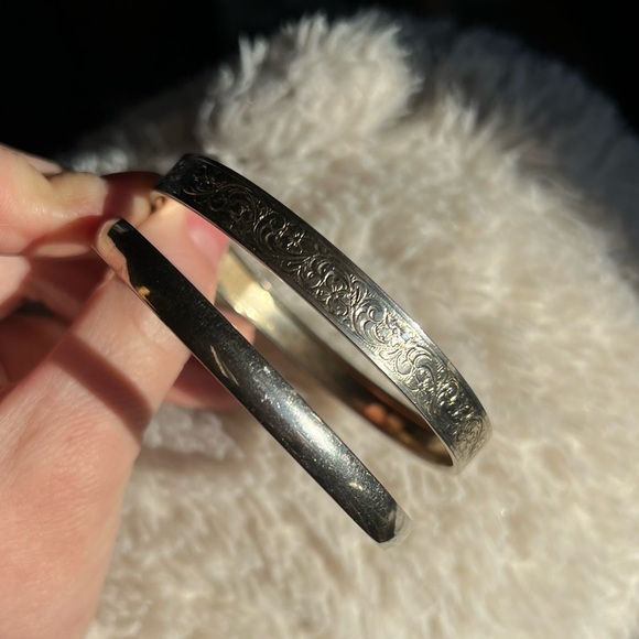 Set Silver Bangle Bracelets - Picture 4 of 6